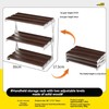 Fitzkor 3 Tiered Foldable Desk Shelf Table orangernizer Wood Rack