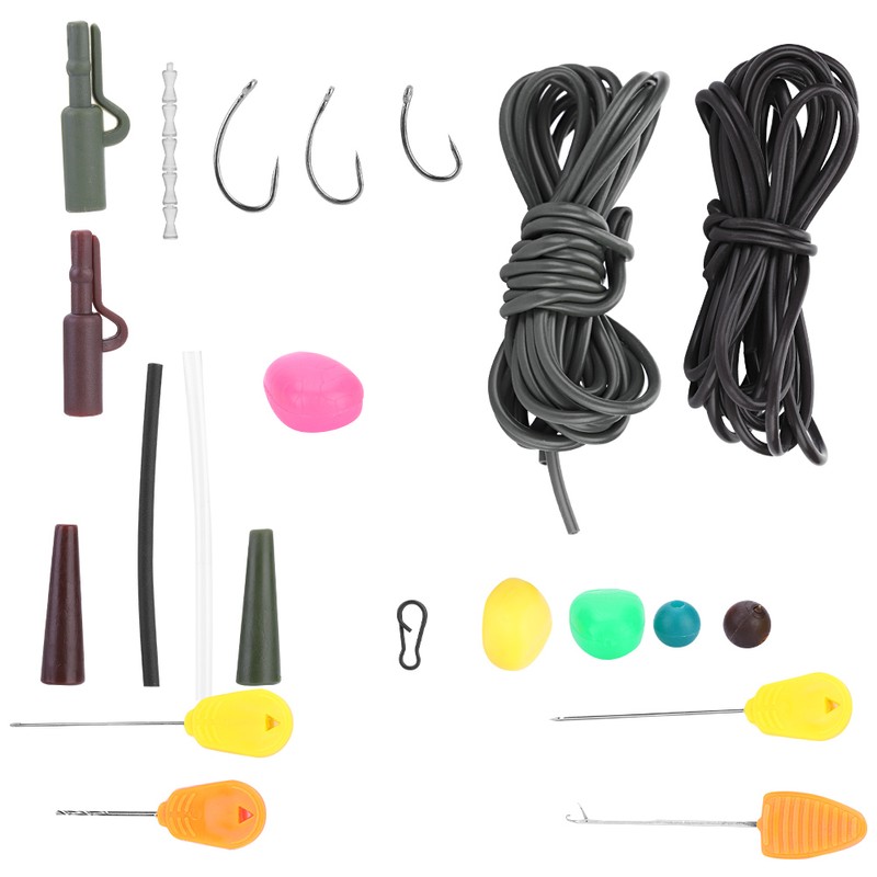 Carp Fishing Tackle Box Weights Clips Baiting Needles Hook Swivel