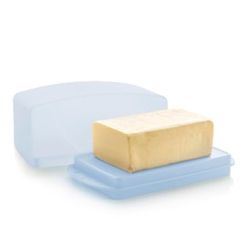 Tupperware Impressions Butter Dish, Light Blue, Dishwasher Safe and BPA Free