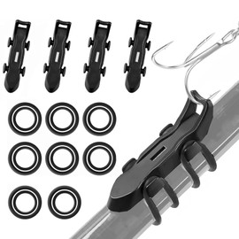 Lure Magnetic Hooker, 4Pcs Hook Keeper for Fishing Rod, Lure Magnetic Automatic Hook Keeper with 2 Sizes Rubber Rings, Magnetic Fishing Hook Keeper, Prevent Line Tangle Fishing Hook Holder