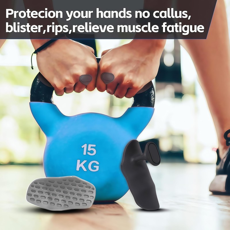 Rubber Gym Grips Fingerless Workout Grips - Ergonomic Rubber Hand