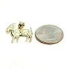 UNBRANDED New 10k yellow Gold Goat Pendant charm diamond cut