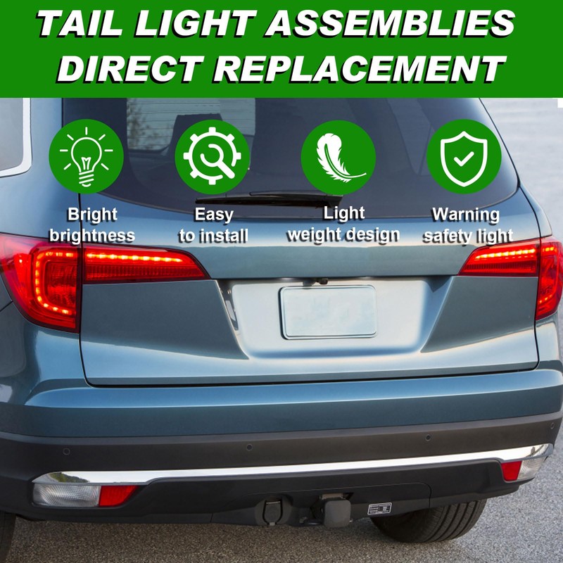 Bumper Light Compatible with Honda Pilot 2016 2017 2018 Back