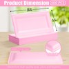 Pink 400 Pcs Small Rectangle Disposable Paper Plates