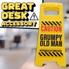 Boxer Gifts Caution Grumpy Old Man Novelty Warning Sign -