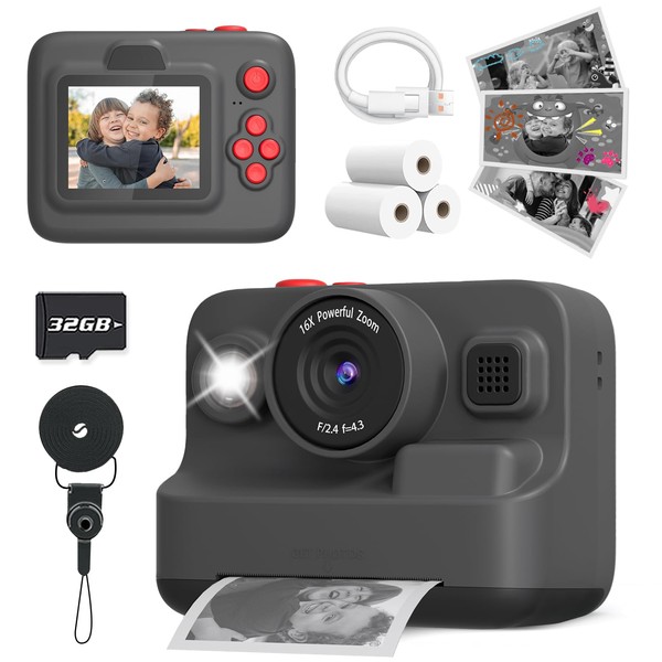 Yehtta Kids Camera Instant Print, Christmas Birthday Gifts for 3-12