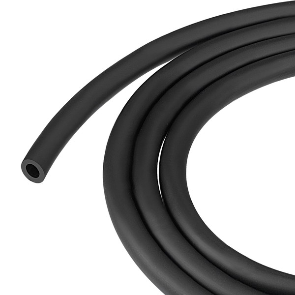 sourcing map PVC Petrol Fuel Line Hose 5mmx8mm 10ft Black