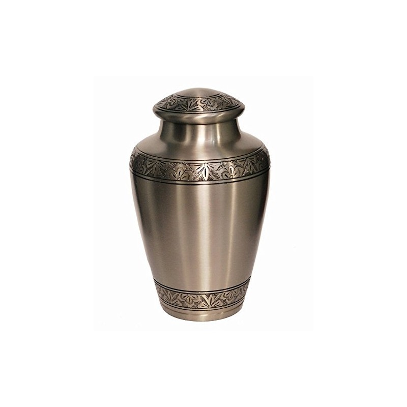 Athens Pewter Brass Cremation Urn for Human Ashes by Divinityurns