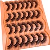 SISIYDY Mink Lashes Wispy Short Fluffy Cat Eye Strip Faux