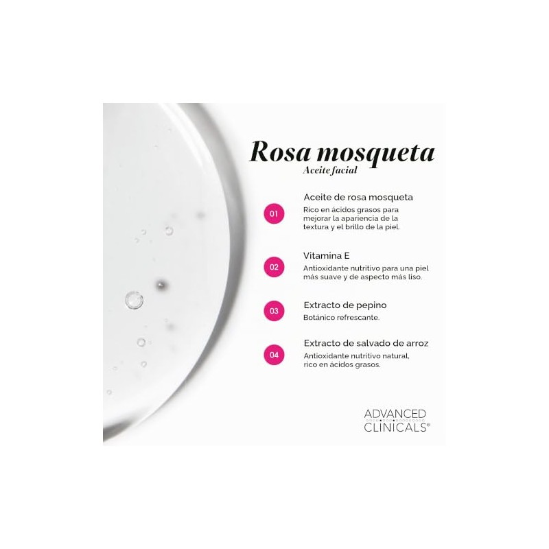 Advanced Clinicals Rosehip Oil Anti-wrinkle Face Oil with Vitamin C