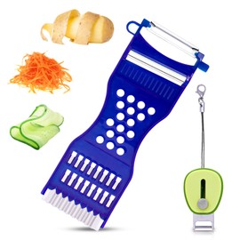 Zanyblox 6-in-1 Multifunctional Peeler, Vegetable Cutter, Vegetable Slicer, Potato Peeler, Fruit Slicer and Shredder, Lightweight and Convenient Kitchen Tool for Effortless Peeling and Slicing (1)