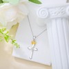 LWXIE Diamond Cross Necklace for Men 925 Sterling Silver Crown