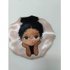 Unbranded Rose Gold Girl's Peekaboo Satin Hair Bonnet