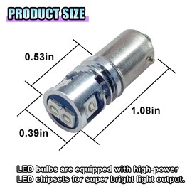 DUSCOKE 12V 24V Super Bright LED Car Light Bulb, 3030 5-SMD 53 57 BA9 BA9S T4W 1891 1895 1889 64111 Auto Interior Replacement Bulbs for Dome Map Glove Box Instrument Panel Courtesy Lights (Blue)