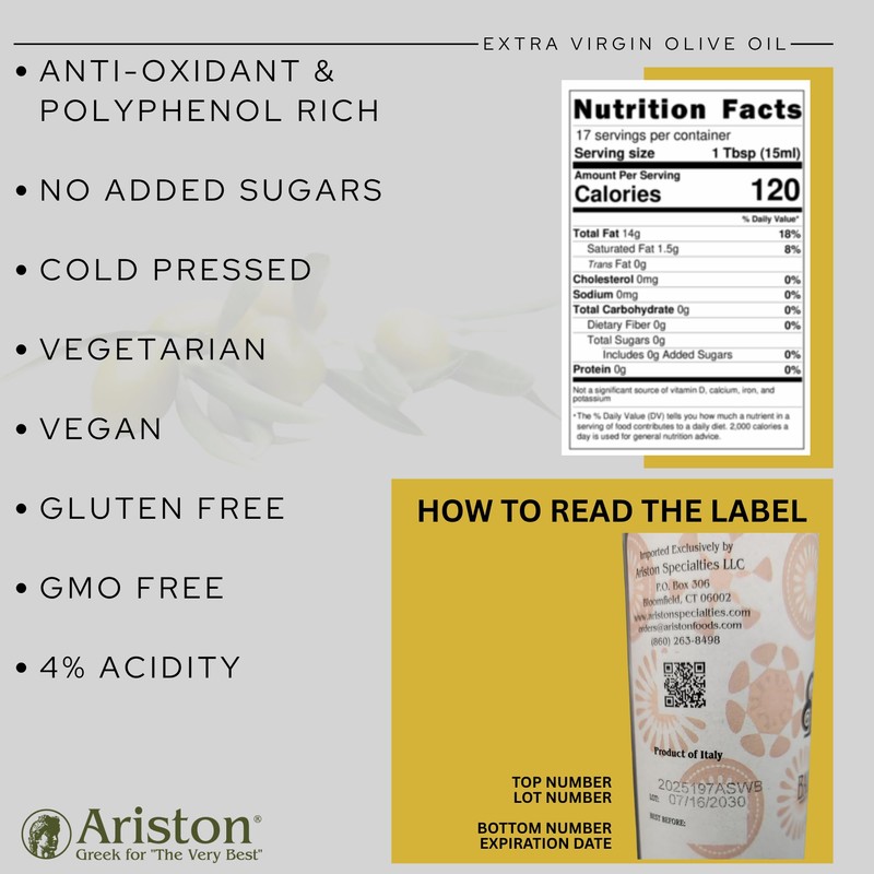 Ariston "The Very Best" Extra Virgin Olive Oil | Anti-Oxidant