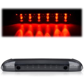 PIT66 LED 3rd Brake Lights Compatible with 2001-2004 Nissan Frontier Rear High Mount Stop Parking Lights Assembly Third Brake Cargo Lamps Black housing Smoky Lens