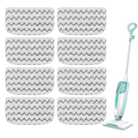GFRED 8 Pack Microfiber Steam Mop Replacement Pads for Shark Steam Mop S1000, S1000A, S1000C, S1000WM, S1001C Dirt Grip Steam Mop Pads, Washable & Reusable Microfiber Mop Pads for All Floor Clean