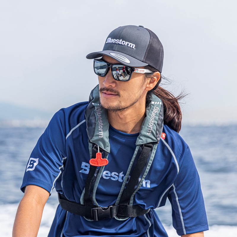 Bluestorm BSJ-8320RS2 Life Jacket, Black, Free Moguette