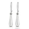 Stylish Mini Everyday Raindrop .925 Sterling Silver Dangle Earrings