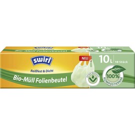 Swirl Bio-Müll-Folienbeutel mit Tragegriff 10 L 10 Stück Mülleimer & Abfallbeutel
