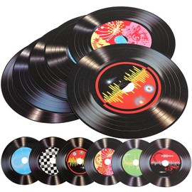 Homoyoyo 12pcs Vinyl Record Decoration Astetic Room Decor Dance Party Decorations Prom Sign 80s Decor Fake Record Decorations Vinyl Record Wall Art Home Wall Sign Records Wall Decor CD CD
