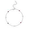 E 925 Sterling Silver Ankle Bracelet for Women, Dainty Cubic