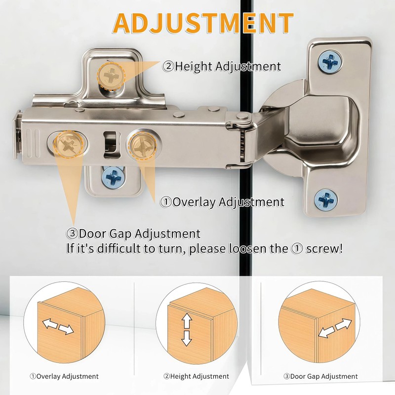 Luokim 40 Pack 20 Pairs Frameless Soft Close Inset Cabinet