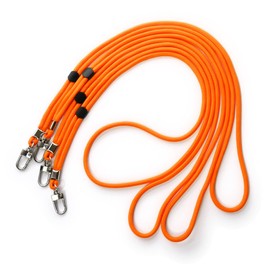 trage.band® Long Adjustable Neck Strap with Carabiner Hook, Pack of 4, Orange