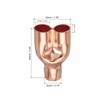 MECCANIXITY Tee Y Type Copper Fitting Welding Joint Split Union