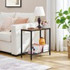Hoctieon 2 Tier End Table, Sofa Side Table, Narrow Side