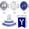 Happy Birthday Banner, Navy blue Birthday Decoration 12 inch Happy
