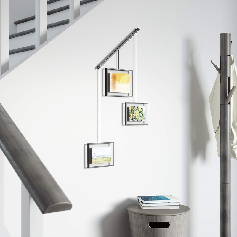 Umbra Exhibit Picture Frame Gallery Set, Adjustable Wall Collage Displays