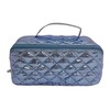 lemonbella Medium Glamzip Quilted Travel Cosmetic Bag Spacious Makeup Organizer