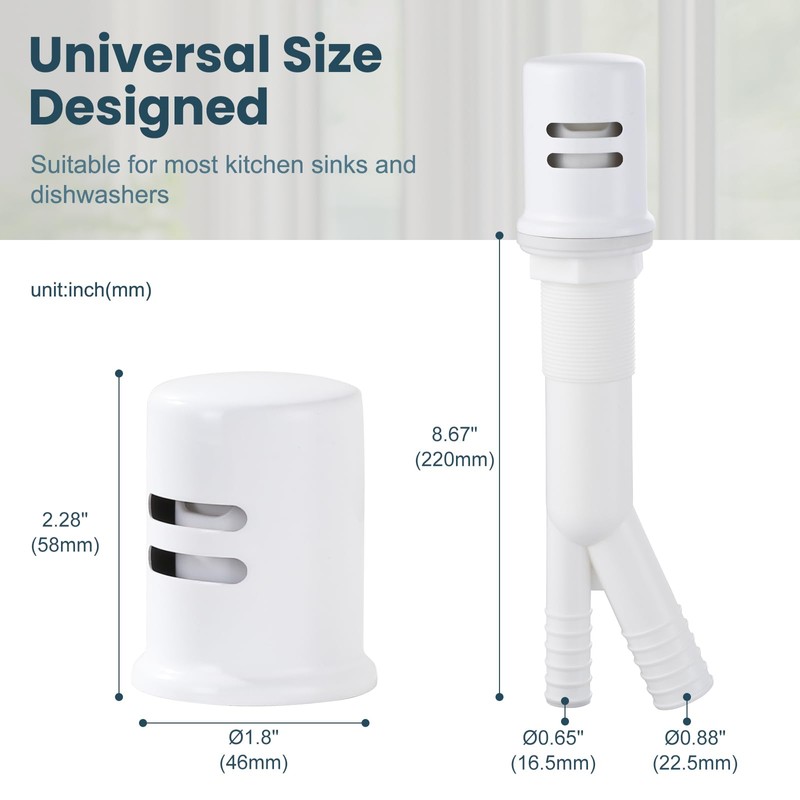 Dishwasher Air Gap Cover, Dishwasher Air Gap Cap for Kitchen