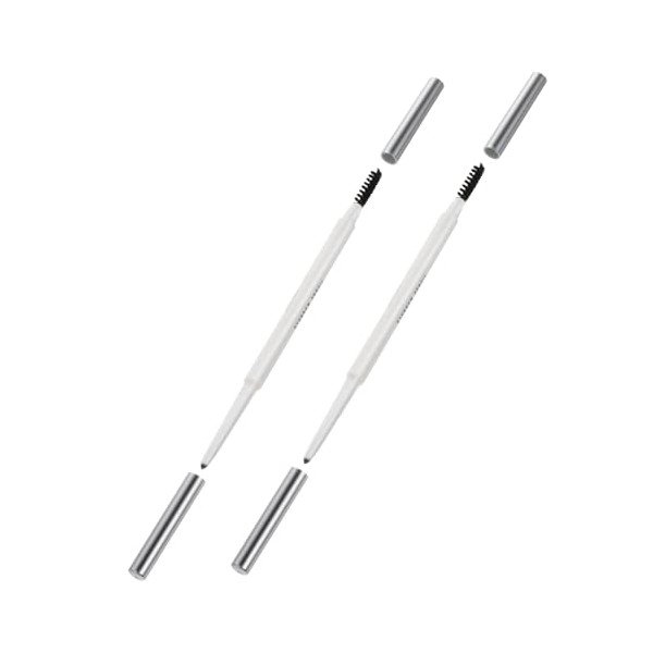 2pcs Brow Pencil Gray Eyebrow Makeup Pen Brush Stylish Eyebrow