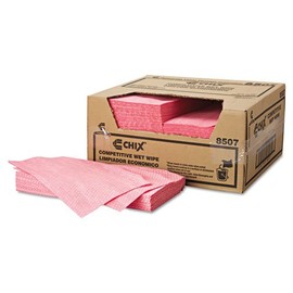 Chix - Wet Wipes, 13 1/2 x 24, White/Pink, 200/Carton 8507 (DMi CT