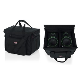 Gator Cases Studio Monitor Tote Bag Holds (2) Powered Monitors Up to 5" Driver Range; Fits JBL, Mackie, KRK, & More (G-STUDIOMON1)
