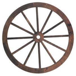 Ciieeo Wooden Decoration Decorative Wooden Wheel Old Western Wooden Wall for Garden Bar Garage