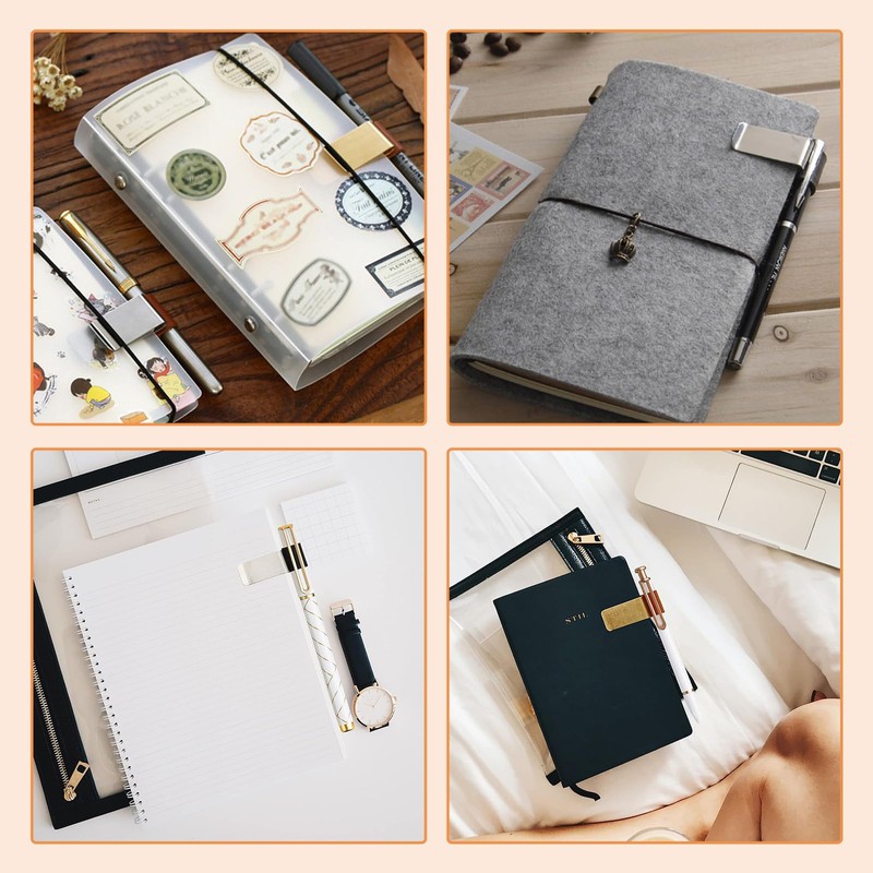 Pen Holder, nalaina 4 Pcs Notebook Leather Pen Holder Pen