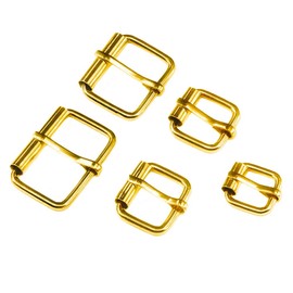 Swpeet 50 Pieces Bronze Multipurpose Metal Roller Buckles for Belts Bags Ring Hand DIY Accessories - 1/2", 5/8", 3/4", 2.5cm, 2.5cm, 2.5cm, Gold, Roller Buckles-Gold- 50