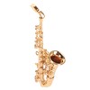 Musical Instrument Brooch, Brass Miniature Saxophone Brooch Pin Music Pins