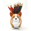 MONMOB Creative Cute Desk Accessories Corgi Pen Pencil Holder with