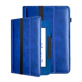 Premium Vegan Leather Case for Nook GlowLight 3 eReader, Book Style Cover, Compatible with Model BNRV520, 2017 Release (Darkblue, Nook Glowlight 3(Model:BNRV520))
