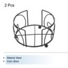 sourcing map 2Pcs Vintage Coaster Holder Black Metal Coaster Holders