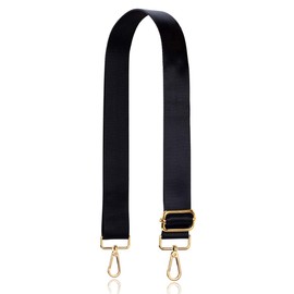 Allzedream Taschengurt Crossbody Bag Damen Breiter Gurt Zum Wechseln Einstellbar Umhängetasche (Schwarz, Gold Hardware)