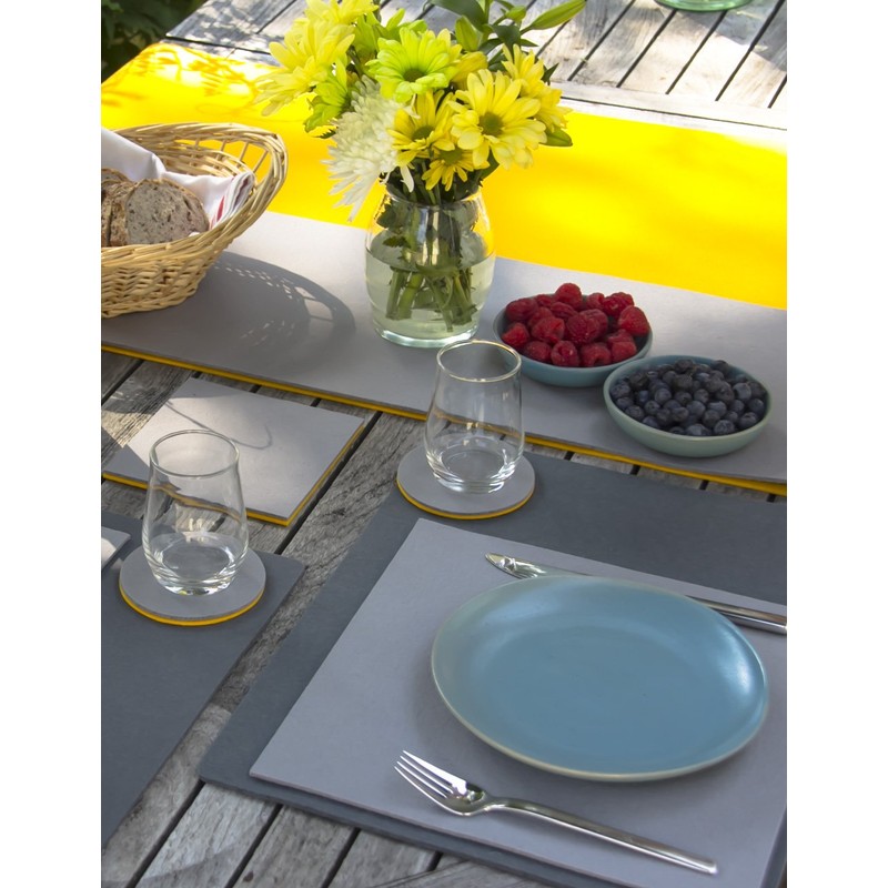 Modern Felt Table Runner for Autumn, Anthracite (Made from 100%