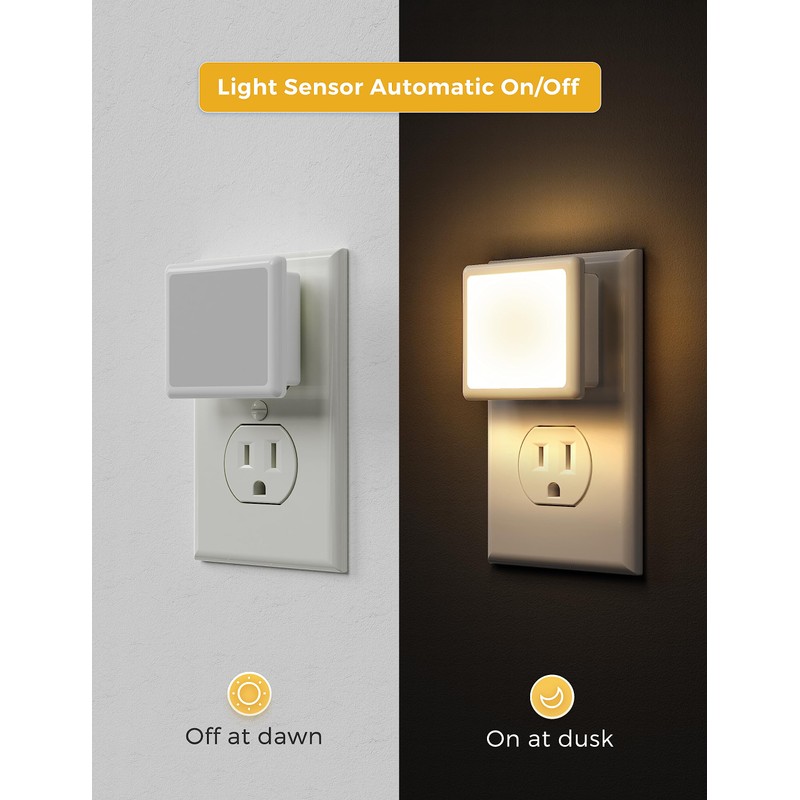 L LOHAS LED Night Lights Plug into Wall 2-Pack, 0.3W