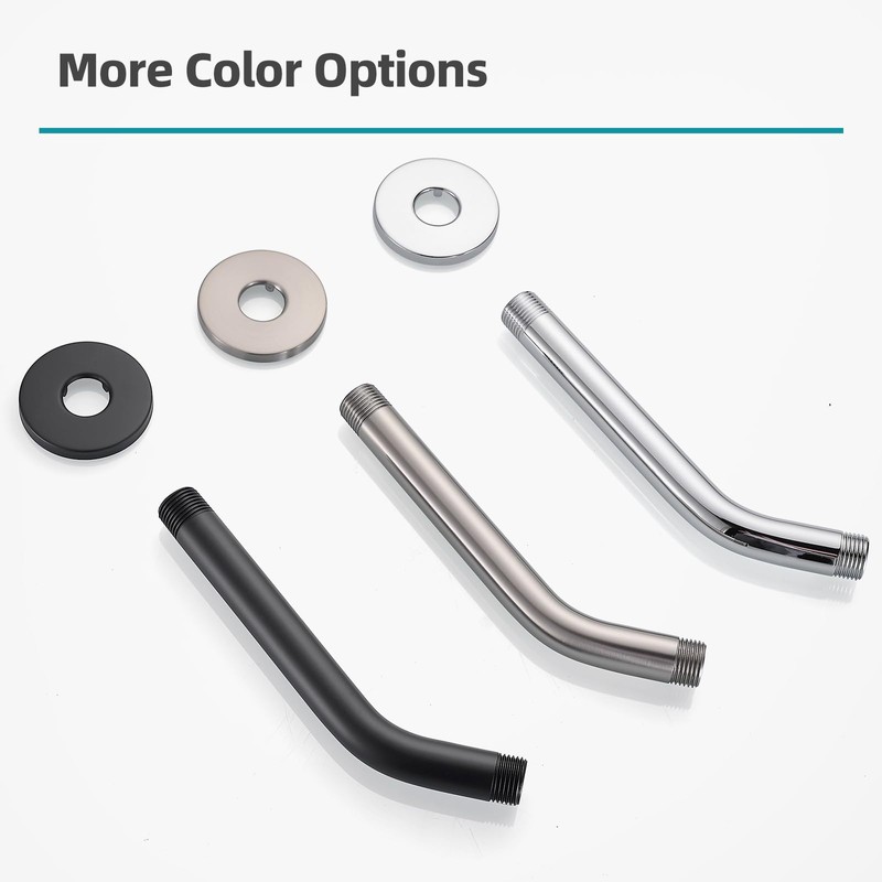 Cobbe Shower Arm with Flange and Teflon Tape, 6-Inches Wall