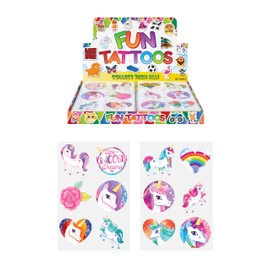 Henbrandt Temporary Tattoo's - UNICORN - 5 packs = 60 Tattoos supplied