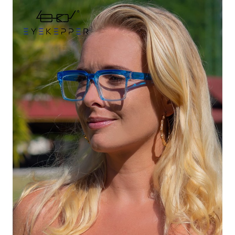 Eyekepper - Gafas de lectura para mujer, Azul / Patchwork